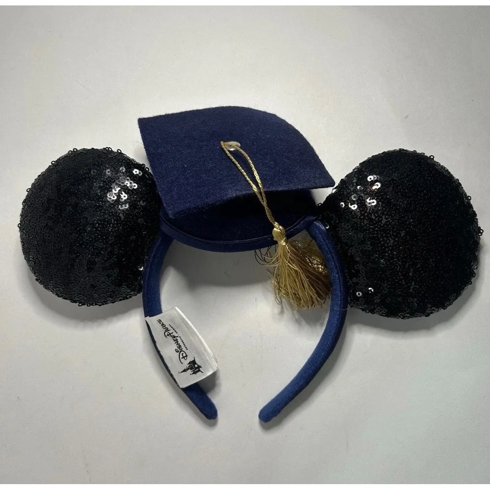 Disney Parks Mickey Mouse Graduation Ears Headband Class of 2019 Sequin